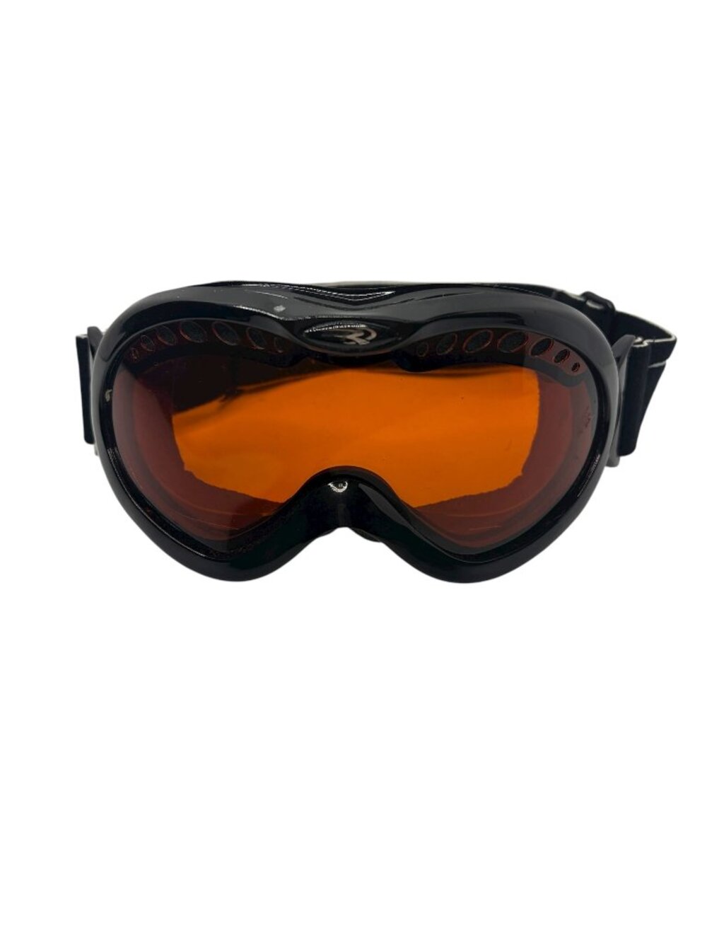 Ryders Ski Snowboard Goggles Black Frame Orange Rose Tint Lens Winter Sports